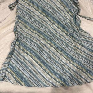 New York & Company Linen Blend Striped Skirt EUC Sz 6